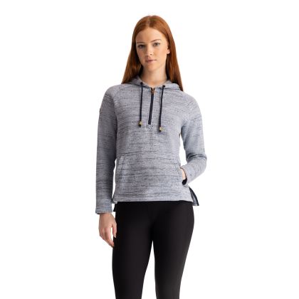 Trespass Womens Fleece Shamshoo in Storm Blue Marl, Front view on mannequin