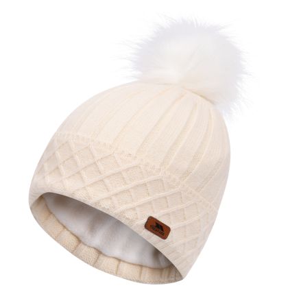 Womens Fleece Lined Hat Sherbet in Cream