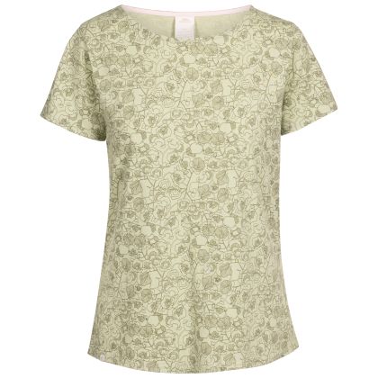 Womens Casual Top Simona in LIGHT SAGE PRINT, Front view on mannequin