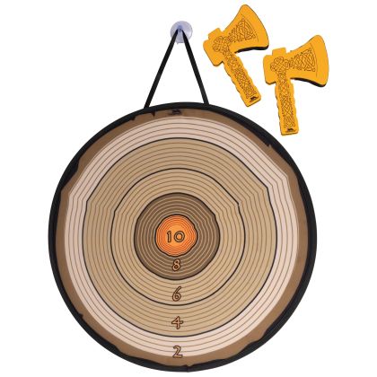 Foam Axe With Target Throwing Game Skelf in Wood