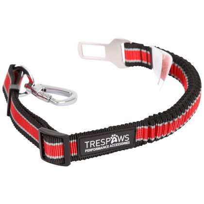 Trespass Pet Car Safety Belt Slinky - POSTBOX RED EACH, Front view on mannequin