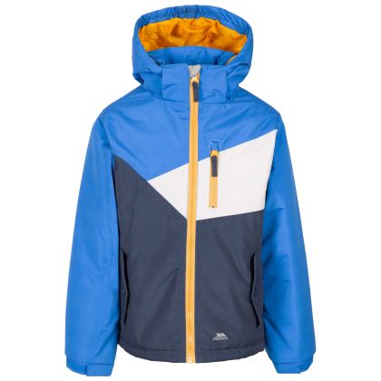 Trespass Kids Waterproof Jacket TP50 Smash in Navy, Front view on mannequin