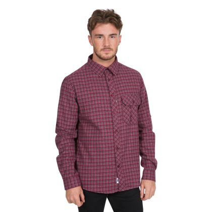 Trespass P Men's Long Sleeved Checked Shirt in Red Snyper