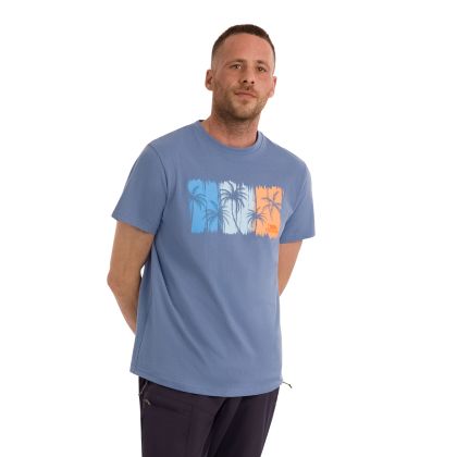 Mens Quick Dry T-Shirt Sunbathe in Denim Blue