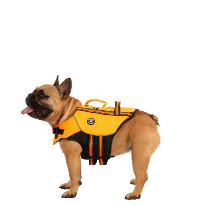 Trespaws Bouyancy Aid Surfdog - HIGH VIS S, Front view on mannequin