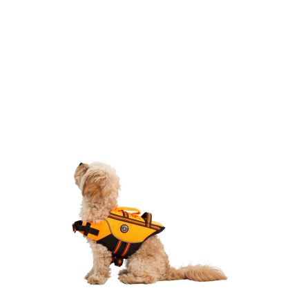 Trespaws Bouyancy Aid Surfdog - HIGH VIS XS, Front view on mannequin