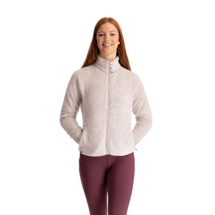 Trespass Women's Fleece AT300 Telltale in Soft stone, Front view on mannequin