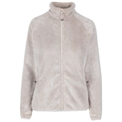 Trespass Women's Fleece AT300 Telltale in Soft stone, Front view on mannequin