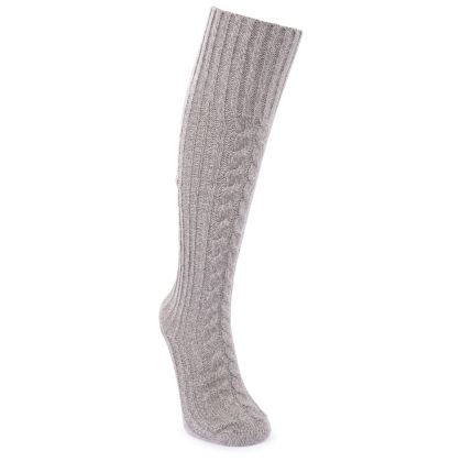 TRESPASS KNEE HIGH SOCK TEMPERLEY - STORM GREY MARL