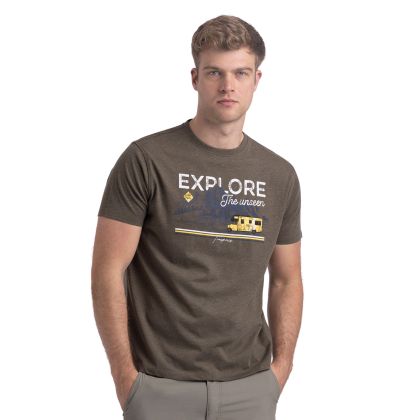 Mens Casual Printed T-Shirt  Thelon in Marshland Marl