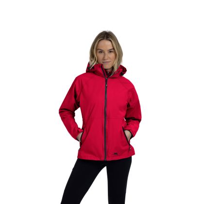 Womens Waterproof Jacket Tp75 Tilbury in RED, Front view on mannequin