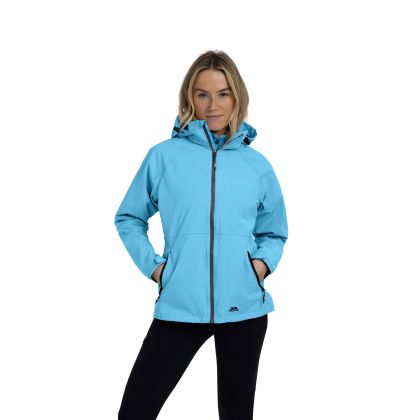 Womens Waterproof Jacket Tp75 Tilbury in STORM BLUE, Front view on mannequin