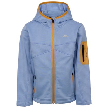 Trespass Kids Fleece Timorous in Cornflower, Front view on mannequin
