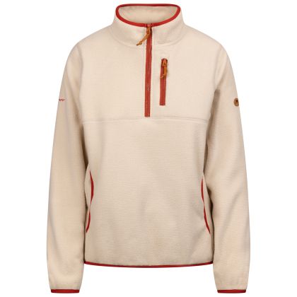 Womens Fleece Tister In Soft Stone, Front view on mannequin