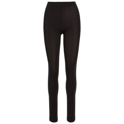 Trespass Womens Footless Tights Tooties - BLK, Front view on mannequin