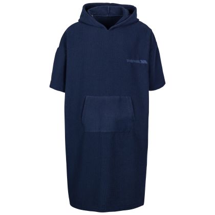 Unisex Hooded Poncho Towel Towelhood in NAVY, Front view on mannequin