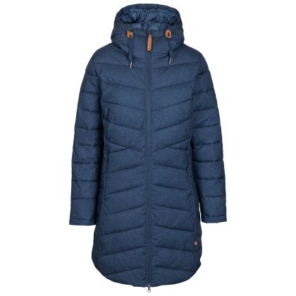 Womens Casual Coat Turka in Navy, Front view on mannequin