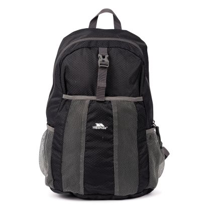 Packaway Rucksack Turzo In Black, Back view