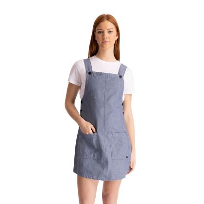 Trespass Twirl Women's Pinafore Dress in Navy, Front view on mannequin