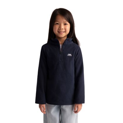 Kids Anti-Pilling Fleece Uliston in Navy, Front view on mannequin