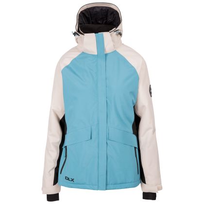 Womens Ski Jacket Ursula in STORM BLUE, Front view on mannequin