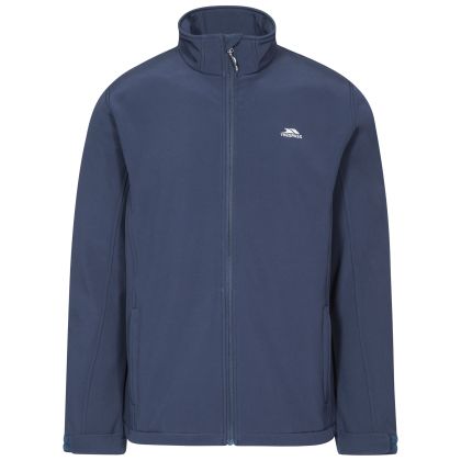 Vander Men's Softshell Jacket in Navy, Front view on mannequin