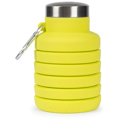 Folded Silicone Bottle With Caribiner Vavo in Pear