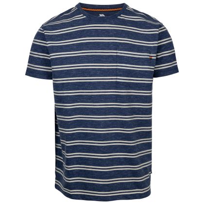 Mens Casual Printed T-Shirt Vellore in NAVY, Front view on mannequin
