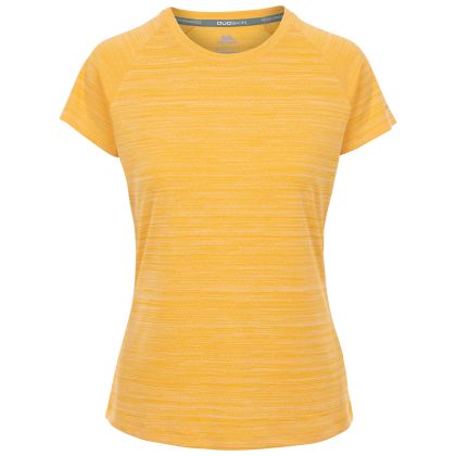 Women's Active Top-Tp75 Vickland in Pale Maize Marl, Front view on mannequin
