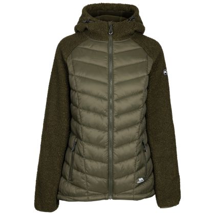 Womens Hybrid Jacket Wando in Dark Vine, Front view on mannequin