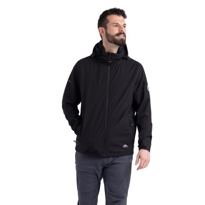Mens Packaway Hood Waterproof Jacket Westford in Black