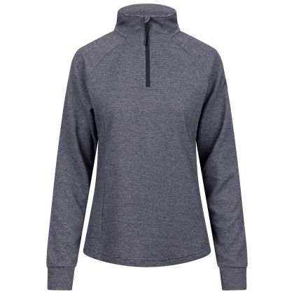 Womens Long Sleeve Active Top Willstone In Navy Marl, Front view on mannequin