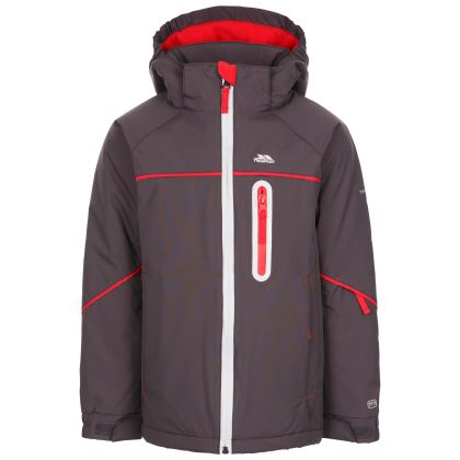 Men's Ski Jacket TP75 Wilson in DARK GREY, Front view on mannequin