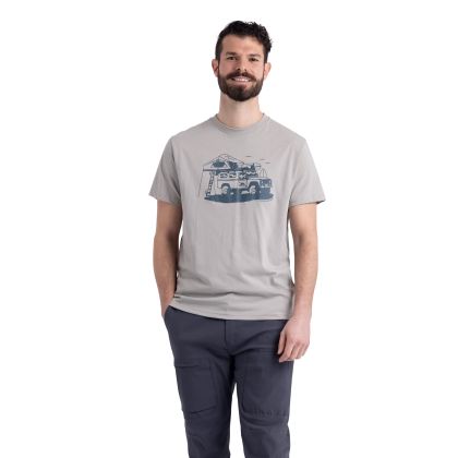 Mens Quick Dry T-Shirt Wonderer in Greystone