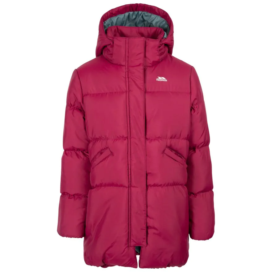 Hooded Trespass Pink Coat Trespass Girls Casual Jacket Ailie
