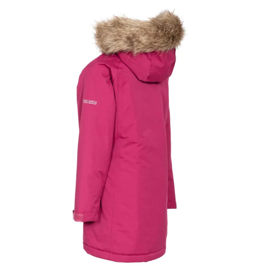 Trespass Girls Waterproof Parka Jacket Fame
