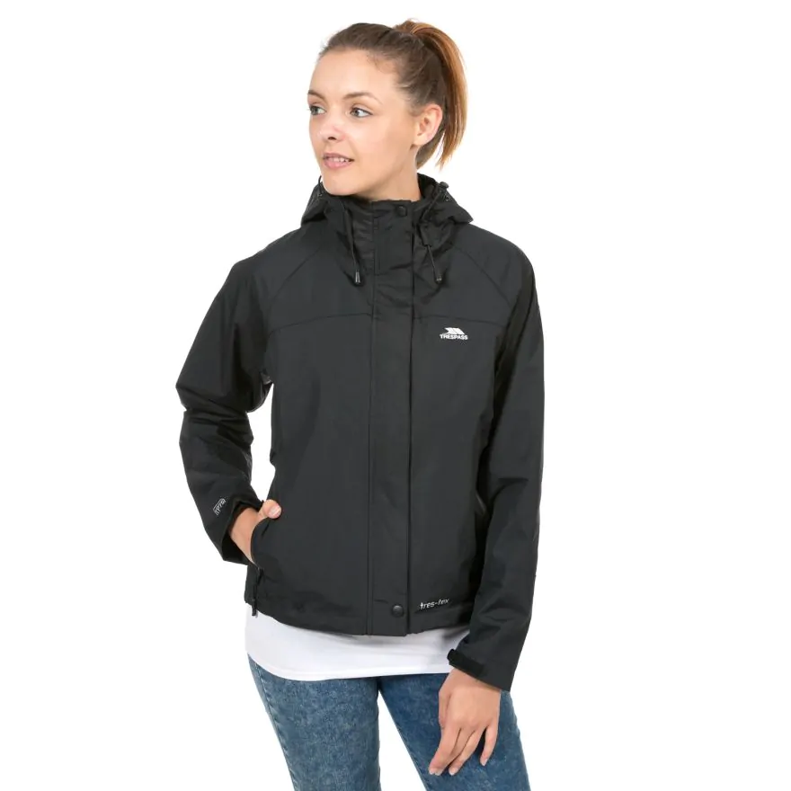 Trespass Womens Hooded Waterproof Jacket Miyake Trespass