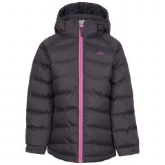 Trespass Girls Padded Waterproof Jacket in Dark Grey Amira
