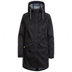 Trespass Womens Softshell Jacket Water Resistant Matilda in Black, Front view on mannequin