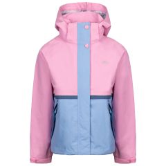 Girls Waterproof Jacket Allora in Sweetpink, Front view on mannequin