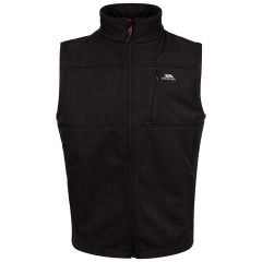 Trespass Mens Softshell Gilet Baro in Black Marl