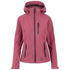 Trespass Women's Softshell Jacket TP75 Bela II in Rose tone, Front view on mannequin