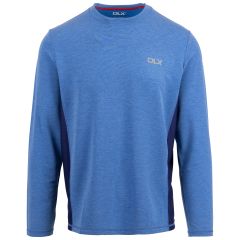 Trespass Mens DLX Antibacterial Top Charlie in Blue Marl, Front view on mannequin