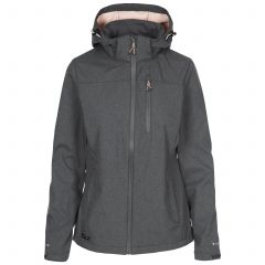 DLX Womens Softshell Jacket Claren II - DAB, Front view on mannequin