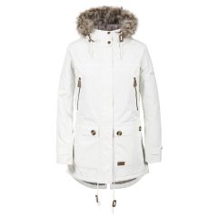 Trespass Womens Waterproof Parka Jacket Clea in White