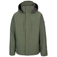 Men's Waterproof Jacket TP75 Discott in IVY, Front view on mannequin
