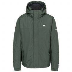 Donelly Men's Waterproof Jacket in Khaki, Front view on mannequin
