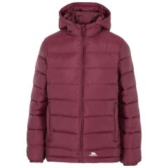 Trespass Womens Padded Jacket in Fig Elegant, Front view on mannequin