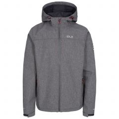 Gabe Men's DLX Softshell Jacket in Black, Front view on mannequin