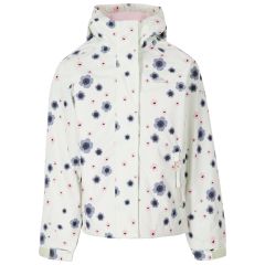 Trespass Girls Waterproof Jacket Hopeful in Mint breeze, Front view on mannequin